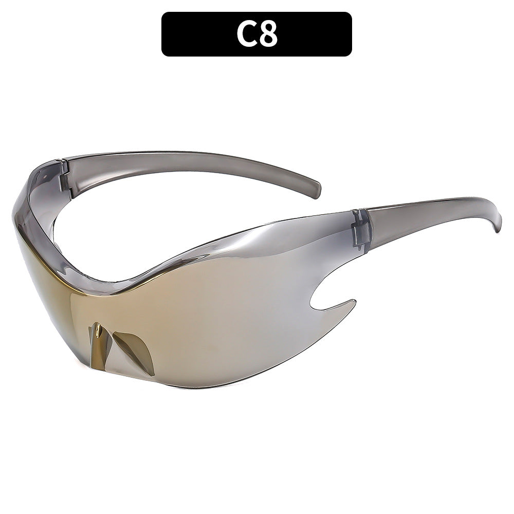 Gafas de sol de PC de montar divertidas y2k de una pieza